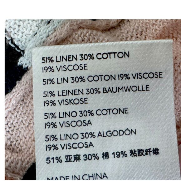 Free People Striped Crop Sweater - XS - Linen & Cotton Blend - Long Sleeve NWOT - Picture 6 of 7